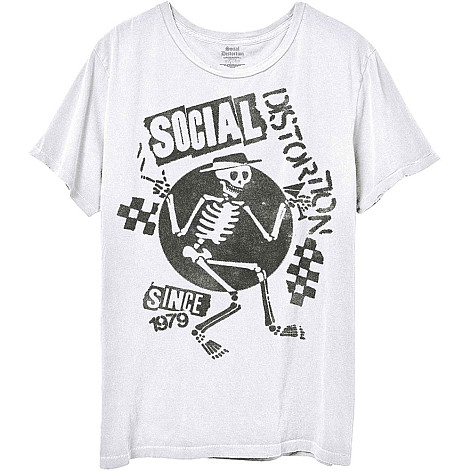 Social Distortion tričko, Speakeasy Checkerboard White, pánske