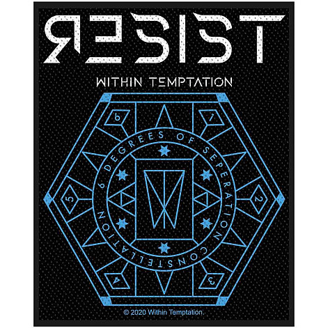 Within Temptation tkaná nášivka PES 100 x50mm, Resist Hexagon