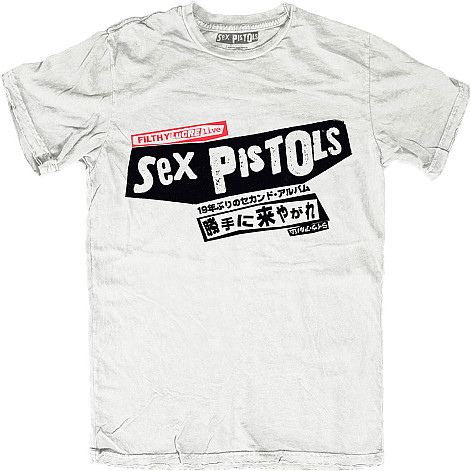 Sex Pistols tričko, Filthy Lucre Japan BP White, pánske