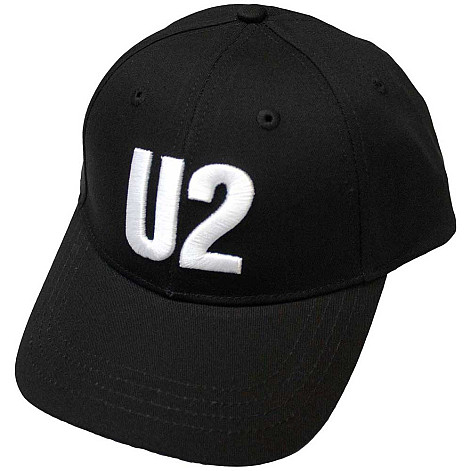 U2 šiltovka, White Logo Black