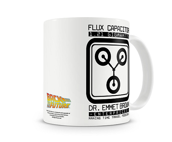 Back to The Future keramický hrnček 250 ml, Dr Emmet Brown Flux Capacitor