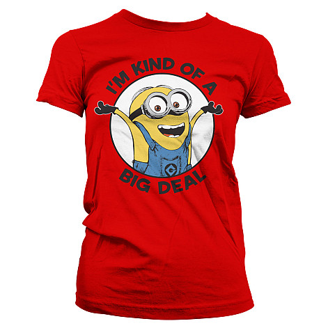 Despicable Me tričko, I'm Kind Of A Big Deal Girly Red, dámske