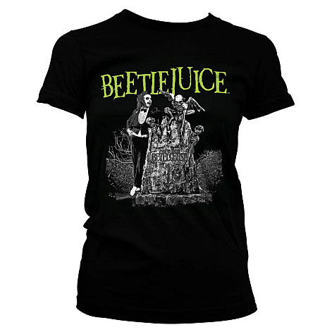 Beetlejuice tričko, Headstone Girly Black, dámske