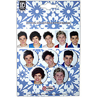 One Direction sada 5-ti placok průměr 30 mm, 5 Faces Blue