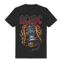 AC/DC tričko, Hells Bells Flames Black, pánske