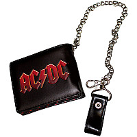 AC/DC peňaženka PU 11 x 9 x 2 cm s řetízkem/ 220 g, Red Logo