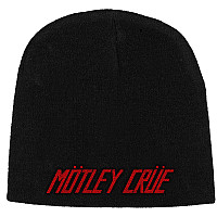 Motley Crue zimný čiapka, Red Logo on Black, unisex