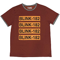 Blink 182 tričko, Logo Repeat Ringer Red, pánske