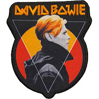 David Bowie tkaná nášivka/nažehlovačka PES 100x85 mm, Triangle