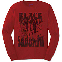 Black Sabbath tričko dlhý rukáv, Band and Logo Red, pánske