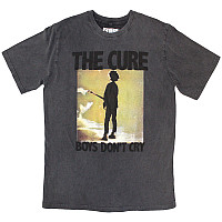 The Cure tričko, Boys Don't Cry Box Stone Wash Charcoal Grey, pánske