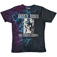 Guns N Roses tričko, Use Your Illusion Monochrome Dye Wash Blue, pánske