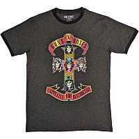 Guns N Roses tričko, Appetite for Destruction Ringer Grey, pánske