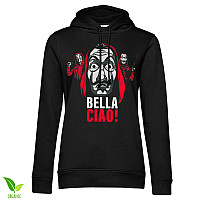 La Casa De Papel mikina, Bella Ciao! Hoodie Organic Girly Black, dámska