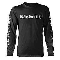 Bathory tričko dlhý rukáv, Logo Sleeve Print Black, pánske