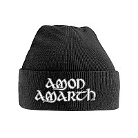 Amon Amarth zimný čiapka, White Logo Black