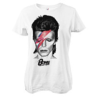 David Bowie tričko, Aladdin Sane Girly White, dámske