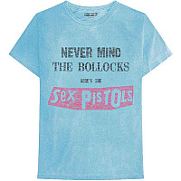 Sex Pistols tričko, NMTB Distressed Dye Wash Blue, pánske