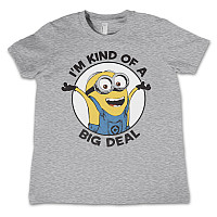 Despicable Me tričko, I'm Kind Of A Big Deal Kids Grey, detské