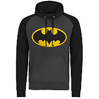 Batman mikina, Batman Signal Logo Baseball DarkGreyBlack, pánska