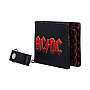 AC/DC peňaženka 11 x 9 x 2 cm s řetízkem/ 220 g, Red Logo