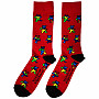 Grateful Dead ponožky, Dancing Bears Red, unisex - velikost 6 až 11 (39 - 45)