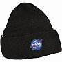 NASA zimný čiapka, NASA Embroidery Logo Black Onesize