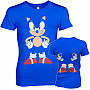 Sonic The Hedgehog tričko, Front & Back Girly Blue, dámske