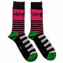 Yungblud ponožky, Logo & Stripes Black, unisex - velikost 7 až 11